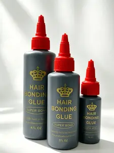 Hair Bonding Glue Wig Adhesive Set(1OZ/2OZ/4OZ),  Stable Viscosity & Easy Smear, Strong Sweatproof & Mild Formula for Lace Wigs & Hair Extension Fixing