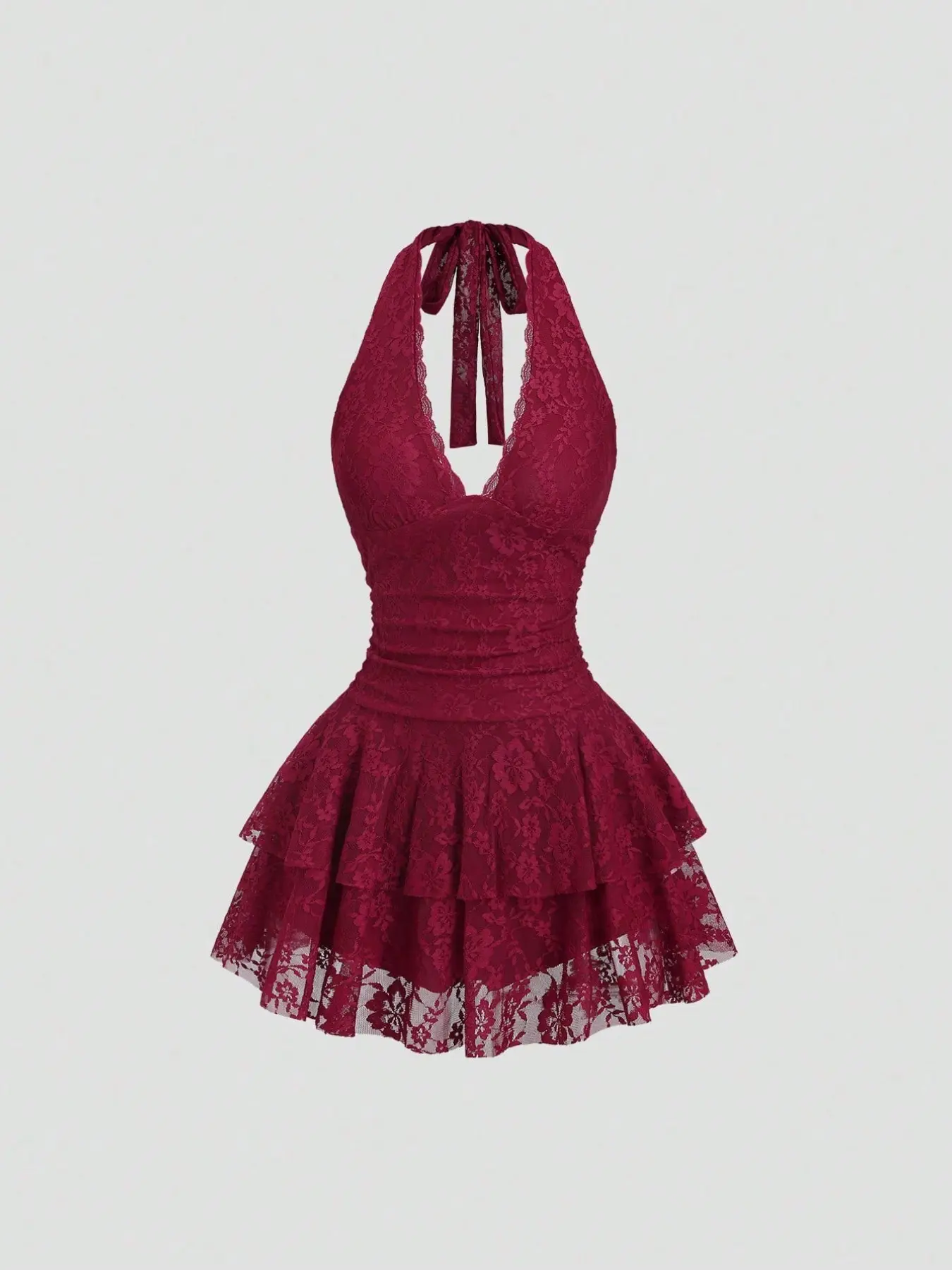 Women's Sleeveless V-Neck Lace Patchwork Sexy Mini Dress, cocktail evening dress, Perfect for Dates, Elegant Lace Skirt for Special Occasions