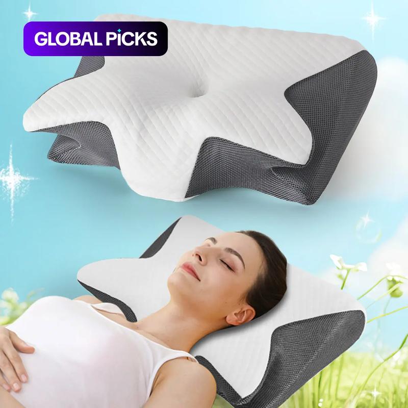 Memory Foam Neck Pillow, 1 Count Comfortable Neck Pillow, Essential Supplies for Home, Travel, Dormitory, Bedroom