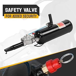 Karlhome 2.1 Gallon Air Tire Bead Blaster Seater w/Pressure Gauge & Handle, Wheel Trigger Seating Tool Inflator Tank for Motorcycle ATV Car, 87-116PSI Operating Pressure, Black