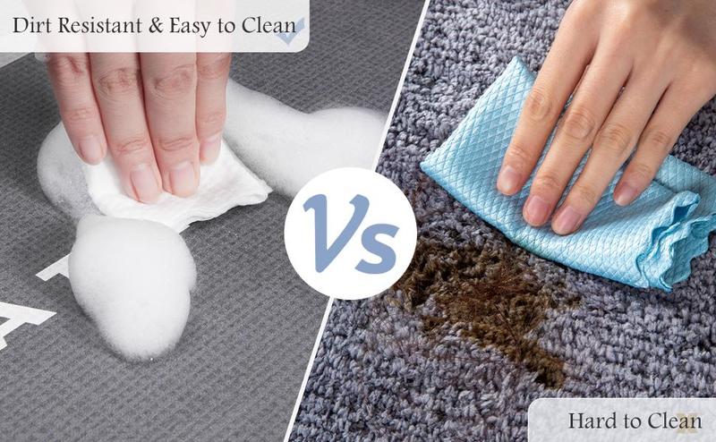 Bath Mat-Bathroom Mat Rug Non Slip Super Absorbent Stain Resistant Quick Dry Thin Bath Rug-Bath Mats for Bathroom Floor Bathtub Vanity-Bathmat Bath Rug Easy Care-17"x27" Grey