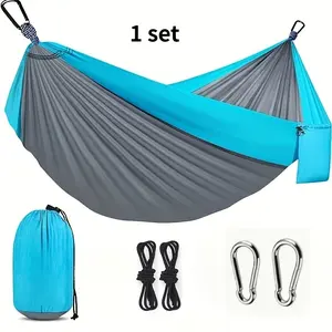 1-Person Lightweight Hammock – Portable Indoor/Outdoor Hammock for Camping, Hiking, and the Beach – Heavy-Duty, Soft Fabric – Compatible with Trees & Stands – Ideal for Backpacking, Home Use, and Travel – Suitable for Adults and Teens