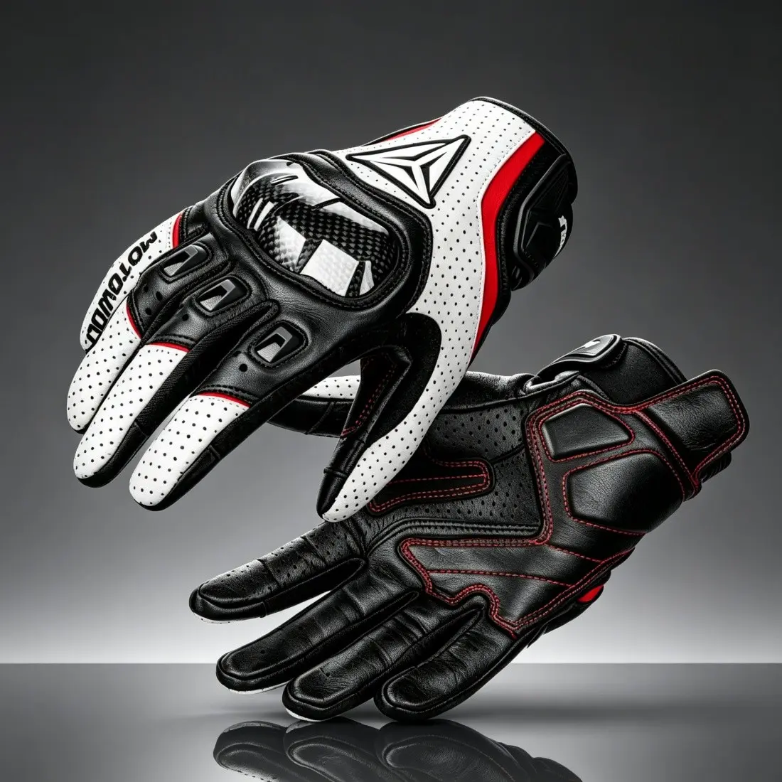 Carbon Fiber Motorcycle Gloves, Summer Breathable Touch Screen, Full Finger Joint Protection, Riding Gloves for Motorcyclists, Motorcycle Gear