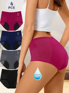 4-Pack Period Underwear Set, Comfortable Leak-Proof Design, Ideal for Nighttime Sleep, Requires Use with Sanitary Pads