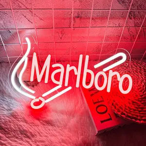 Bright LED luminous sign neon lights are suitable for wall decoration in smoking room rest areas and convenience store cigarette sales areas (USB powered wall-mounted)