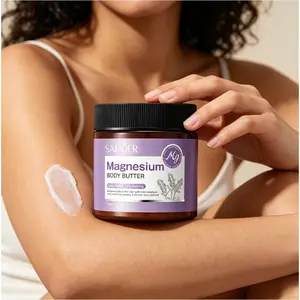 Magnesium Lavender Body Butter 120g Large Capacity, Non-Greasy Hydrating Nourishing Dry Skin Body Lotion Daily Body Care