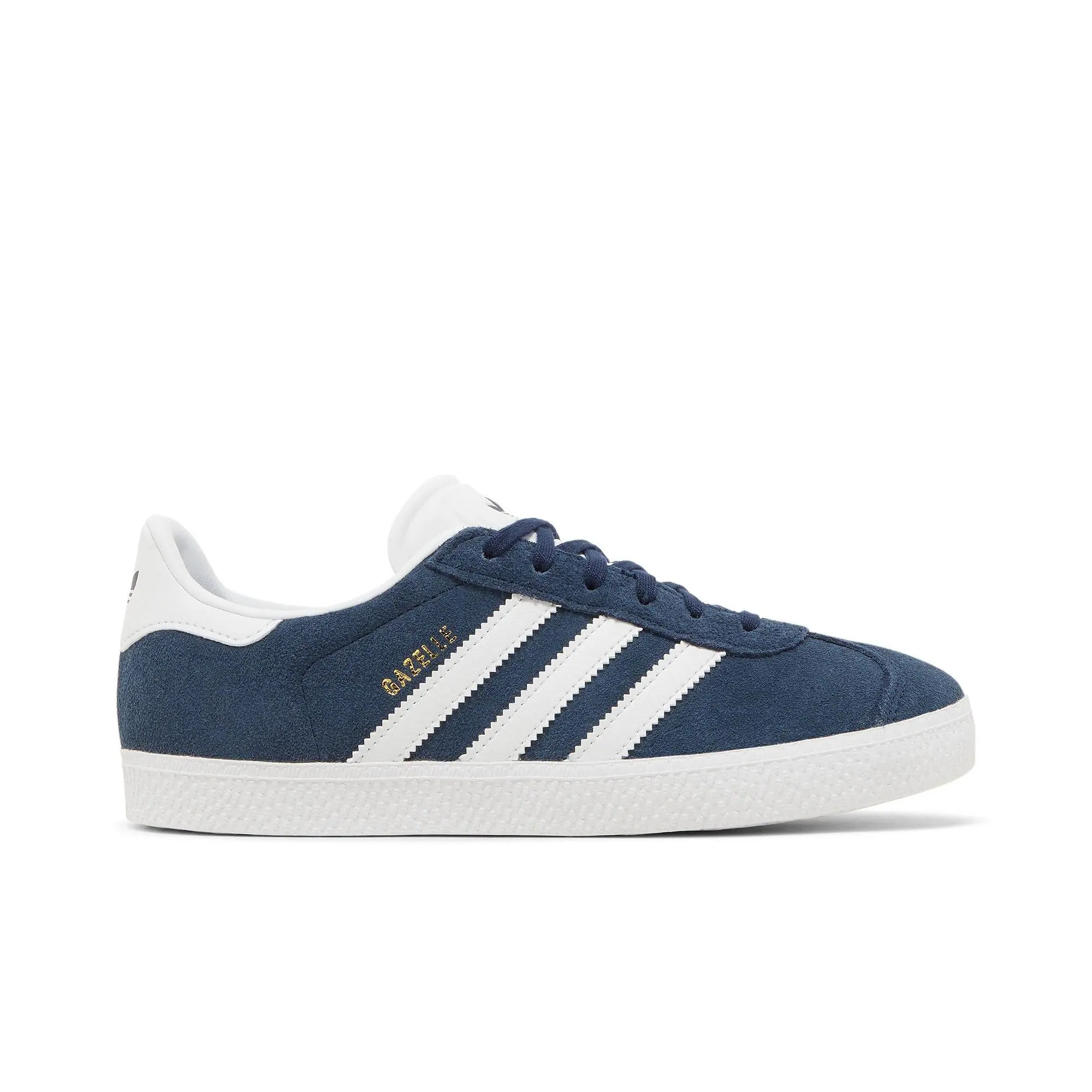 adidas Gazelle J 'Collegiate Navy' (Unisex) Children’s Skate Shoes, Suede Upper, Ankle-Less All-Seasons Sneaker, Collegiate Navy/Cloud White Colorway, Style BY9144