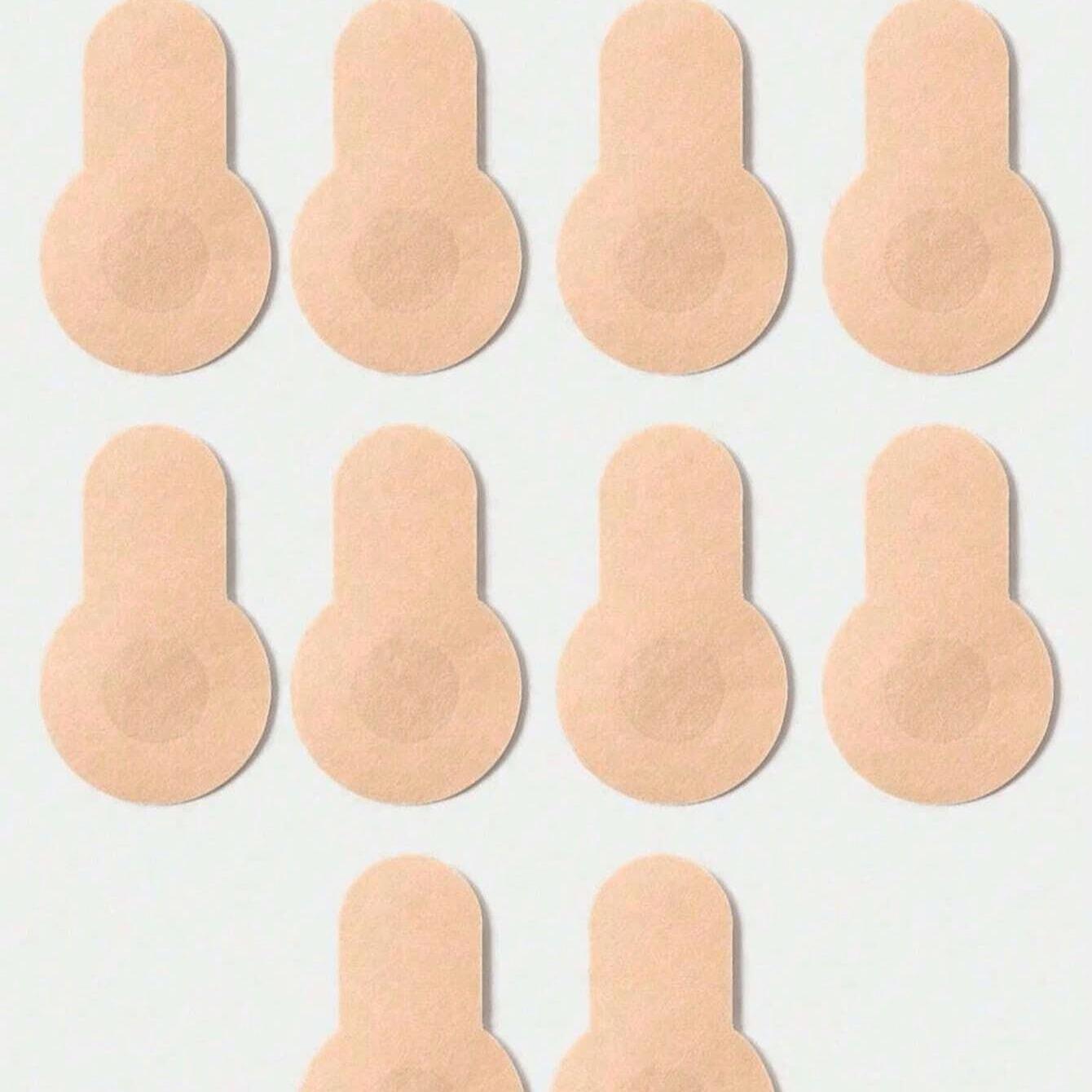 5 Pairs 8cm Disposable Breast Lift Tape, Seamless Push-Up Bra, Invisible Backless Bra, Anti-Slip Design, Ideal for Large Breasts