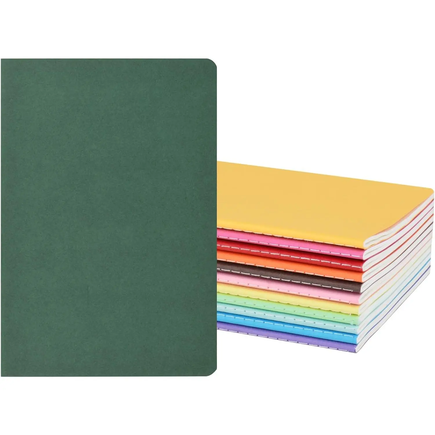 12 Pack Colorful Lined Notebooks Bulk, A5 Journals, 12 Colors