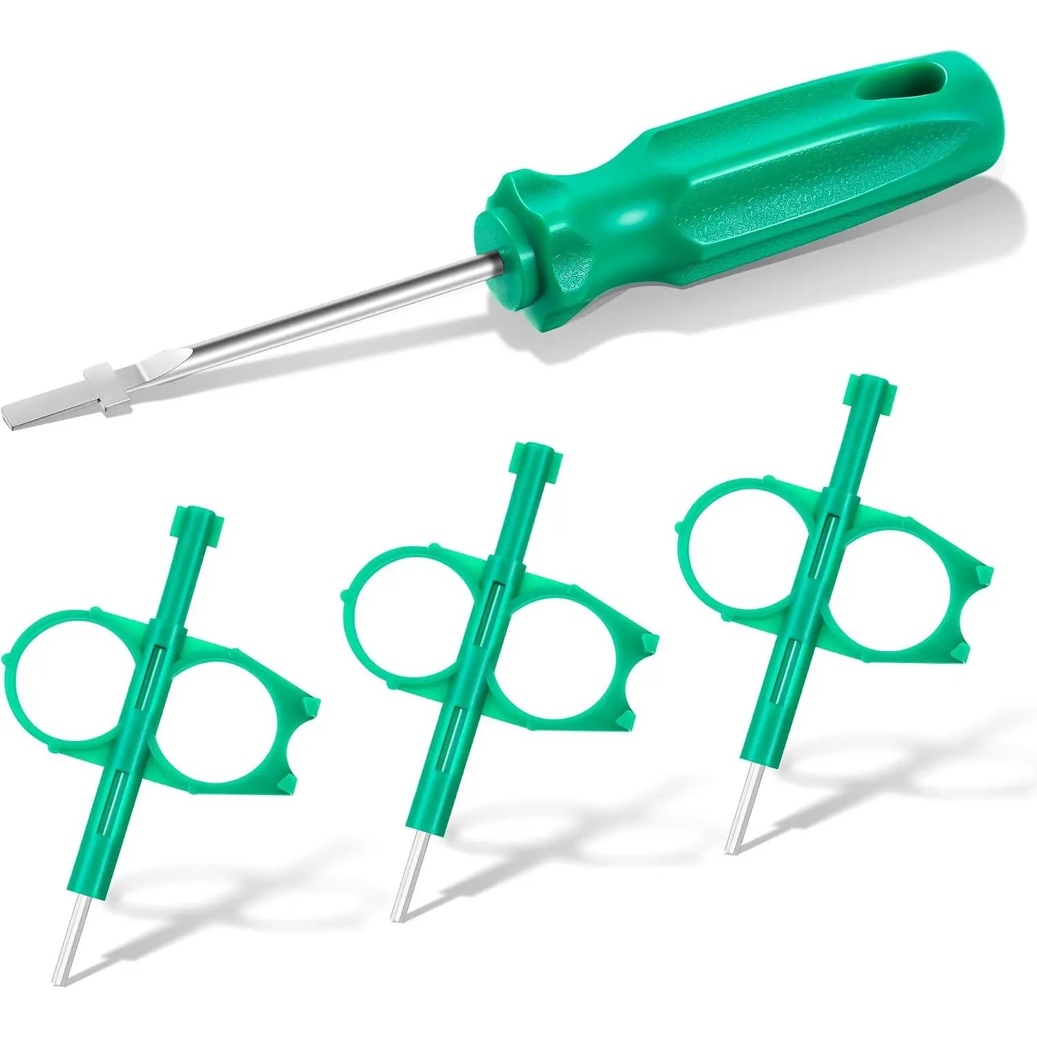 4 Pack Sprinkler Key Tool Kit Compatible with RainBird Hunter Rotors(Green | Rotor Adjustment Tools, Durable Metal Construction,  Arc Adjustment, Radius Control, Lawn Repair Tools