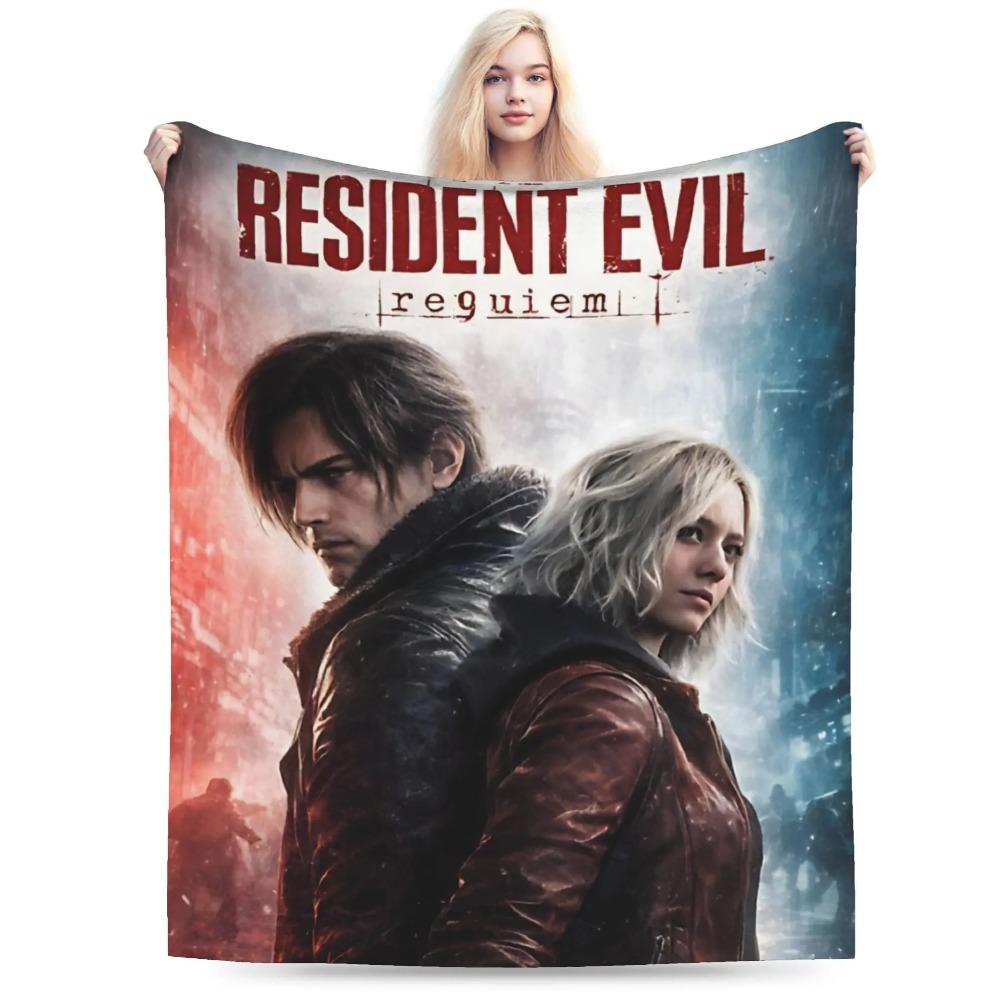 Residents Evils Leon S. Kennedy Throw Blanket Super Soft Pattern Blanket  For Living Room Camping Flannel Bedspread Bed Cover A multi-functional and beautiful blanket suitable for decoration, use and as a gift. Add some fun to your home