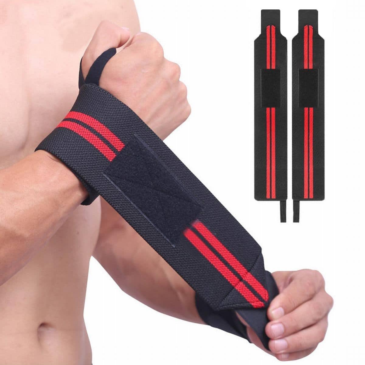Sports Wristbands, 1 Pair Professional Wristbands for Weightlifting and Gym Training, Sports Wristband for Men & Women, Cuffs for Gym, Gym Wear, Gym Accessories, Exercise, Wrist Straps