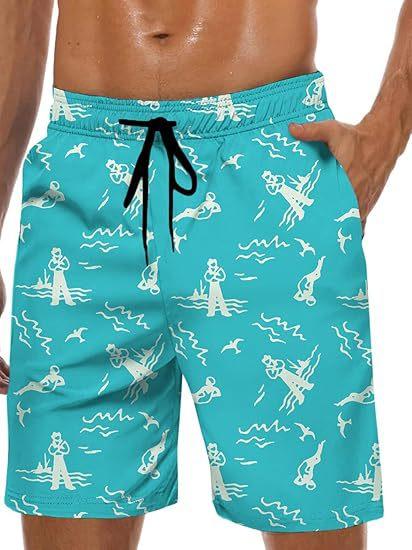 Vintage Plant Pattern Beach Shorts Men Coconut Tree 3D Printed Swim Trunks Summer Hawaiian Shorts Loose Board Shorts