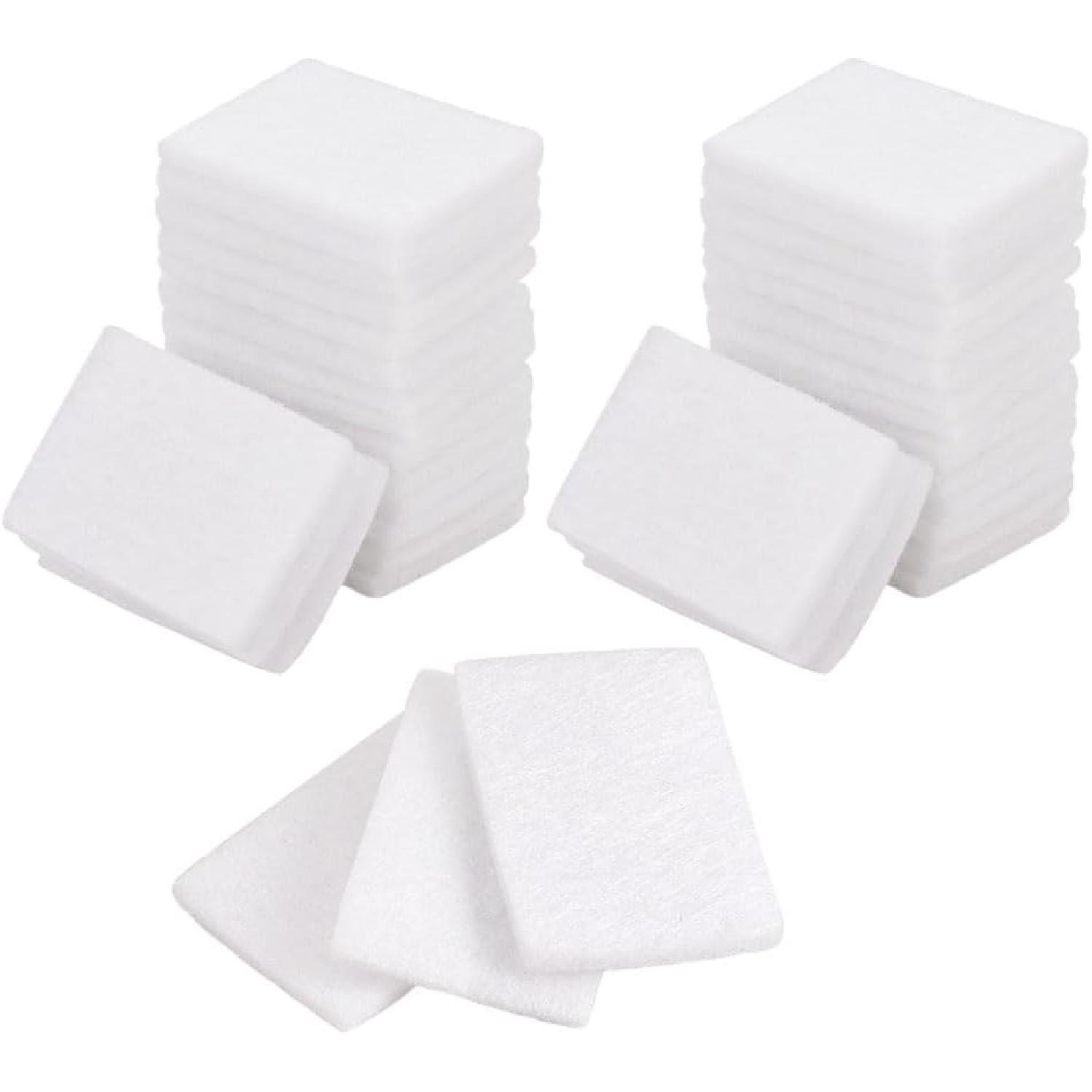 50-Pack Unscented Aroma Pads – Microfiber Refill Pads for Plug-in Diffusers, Scent Balls & Home Aromatherapy, 1.1x0.8"