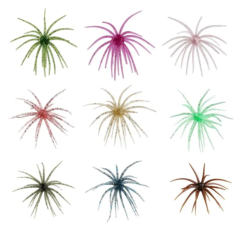 Single Floating Sea Urchin Soft Fishing Lure TPE Material 2.56in 0.06oz Lifelike Simulation Bait Floating Fishing Lures