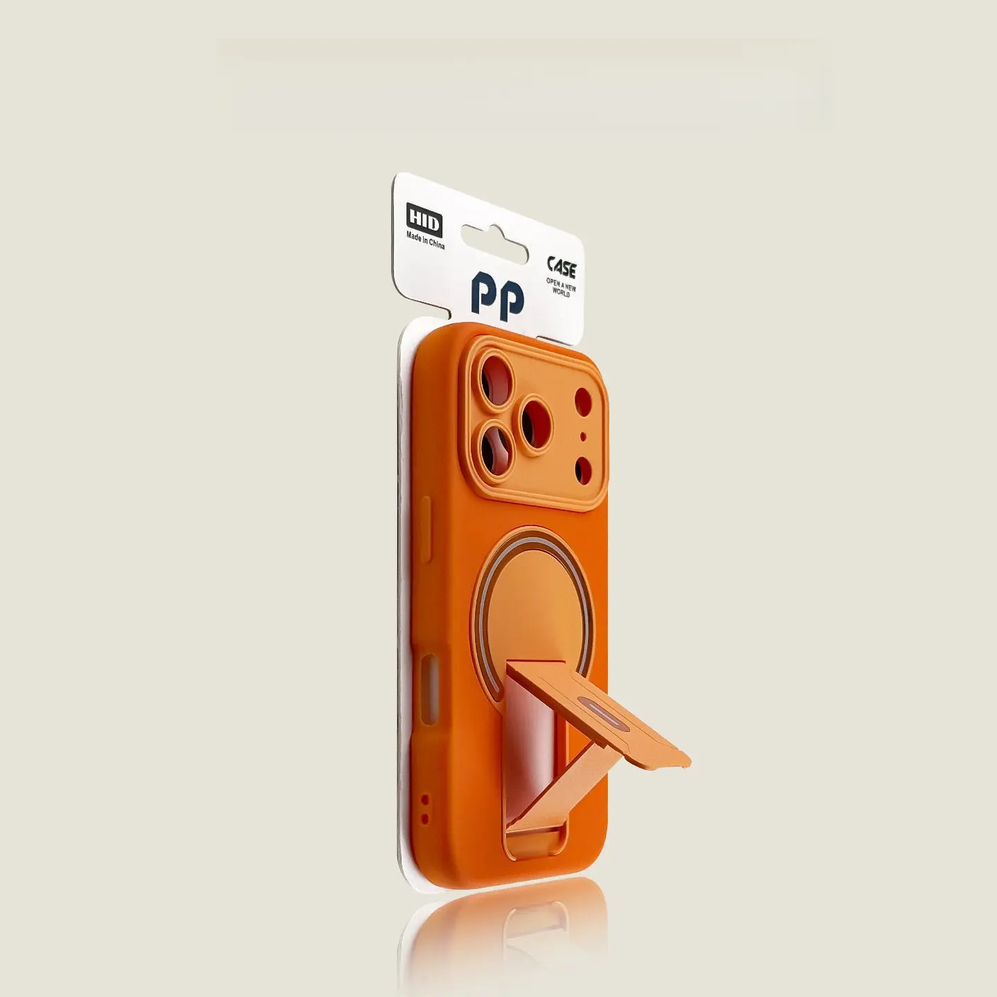 Color blocking magnetic bracket phone case suitable for iP 17/16/15, with built-in foldable bracket, matte silicone shock-absorbing protective cover, raised full lens scratch resistant ultra-thin phone case, hands-free vertical bracket design for stre