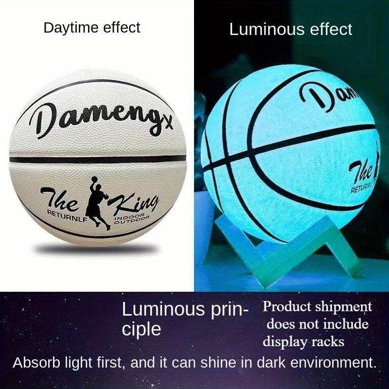 Luminous Basketball, 1 Count PU Soft Leather Outdoor Wear-resistant & Anti Slip Basketball, Basketball Equipment for Indoor Outdoor Use