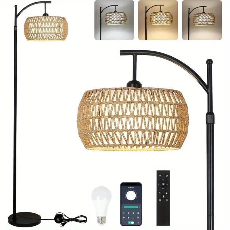 Farmhouse LED Floor Lamp, App & Remote Control Smart Standing Light Modern Lighting for Living Room, Bedroom, Home Office Farmhouse LED Floor Lamp, App & Remote Control Smart Standing Light Modern Lighting for Living Room, Bedroom, Home Office