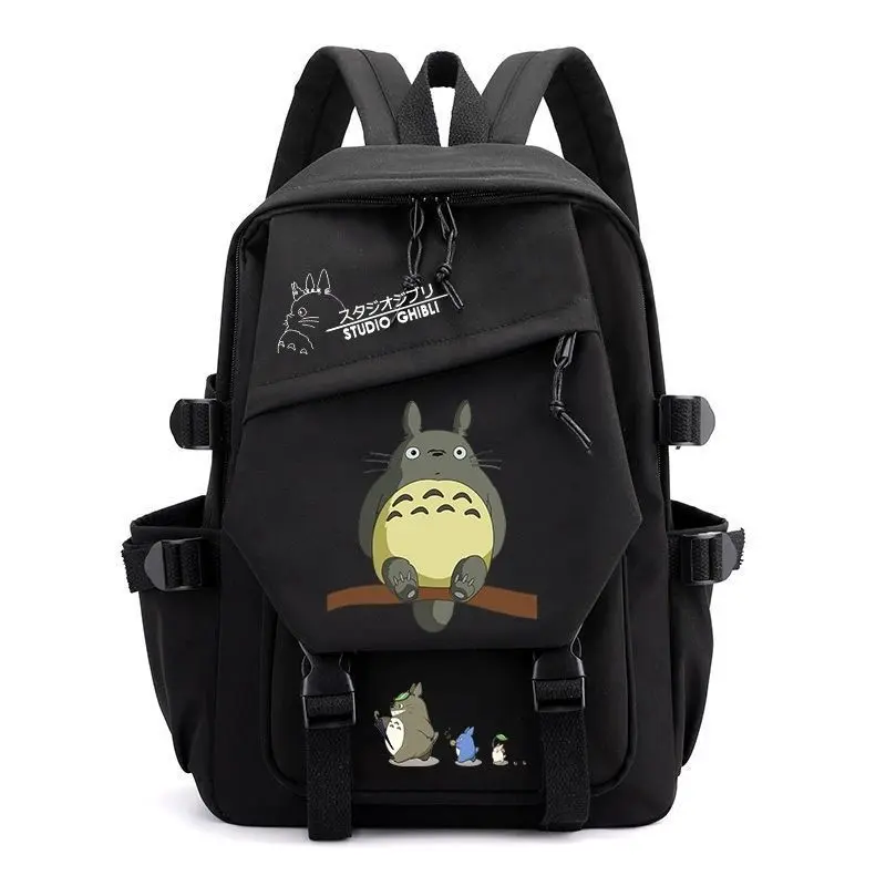 Totoro Anime Backpack, Ghibli Character Laptop School Bag, Cute Cartoon Student Travel Backpack with Large Capacity
