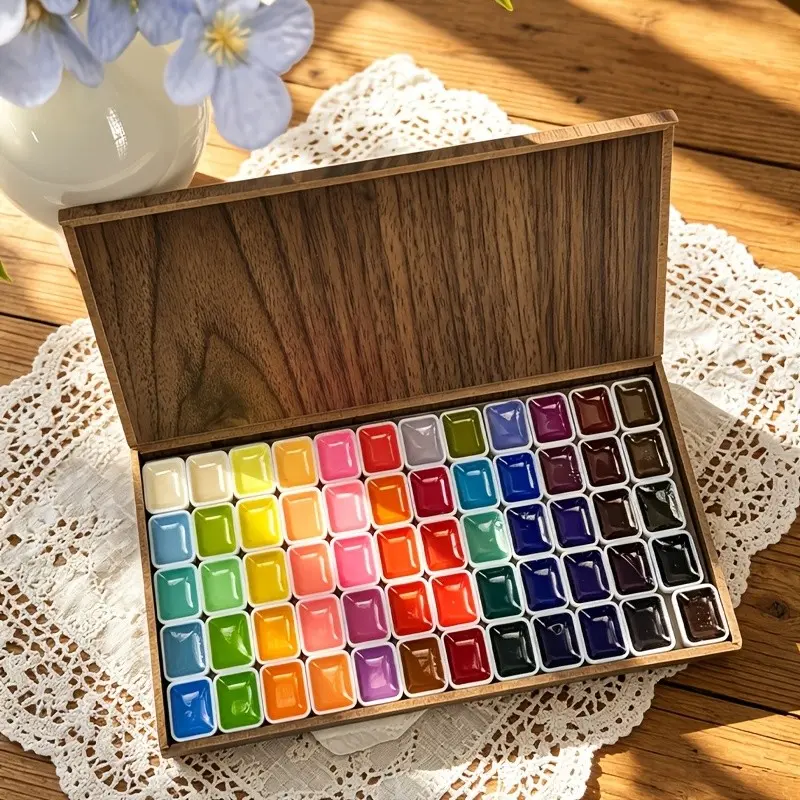 60 Colors 1ML Pure Watercolor Paints, Portable Solid Pigments, Art Drawing Supplies, Ideal for Art Creation, Thangka, Calligraphy, DIY Painting, Artist Choice