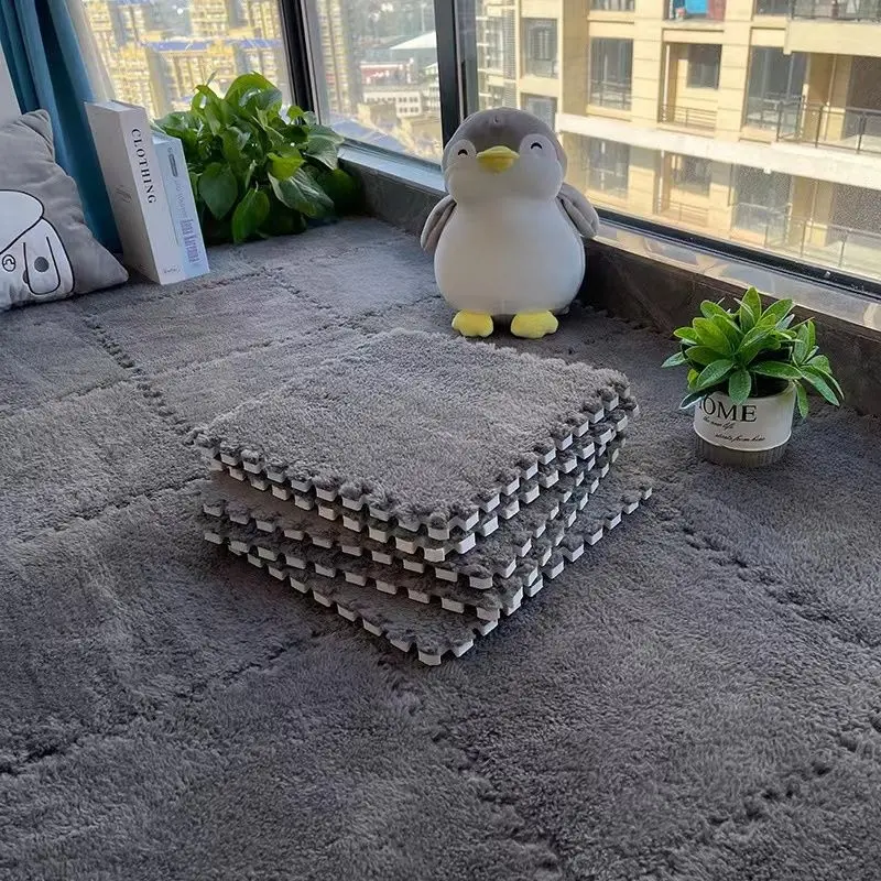 Light luxury minimalist spliced floor mat for living room and bedroom, non-slip and easy to clean, home use baby early educationanti-fall crawling mat, Non Slip Rugs