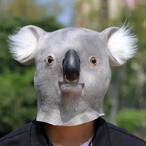 Halloween Adorable Koala Latex Animal Head Mask Cosplay Party Prop