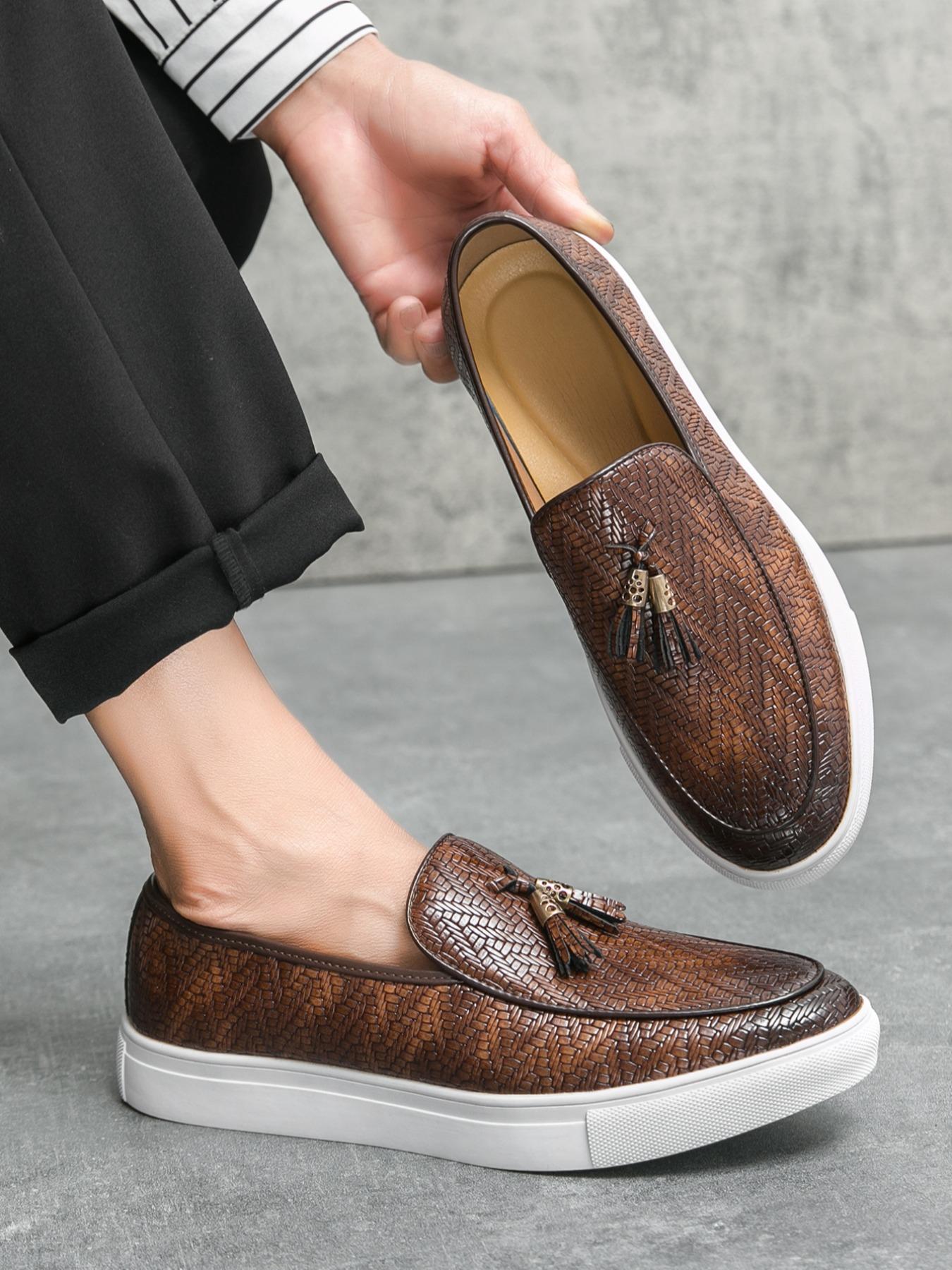 Men's Fashionable Plain Color Slip-on Loafers, Low Top Loafers, Casual Comfortable Flat Shoes for Daily Wear, Lightweight Breathable Shoes for All Seasons, Boy