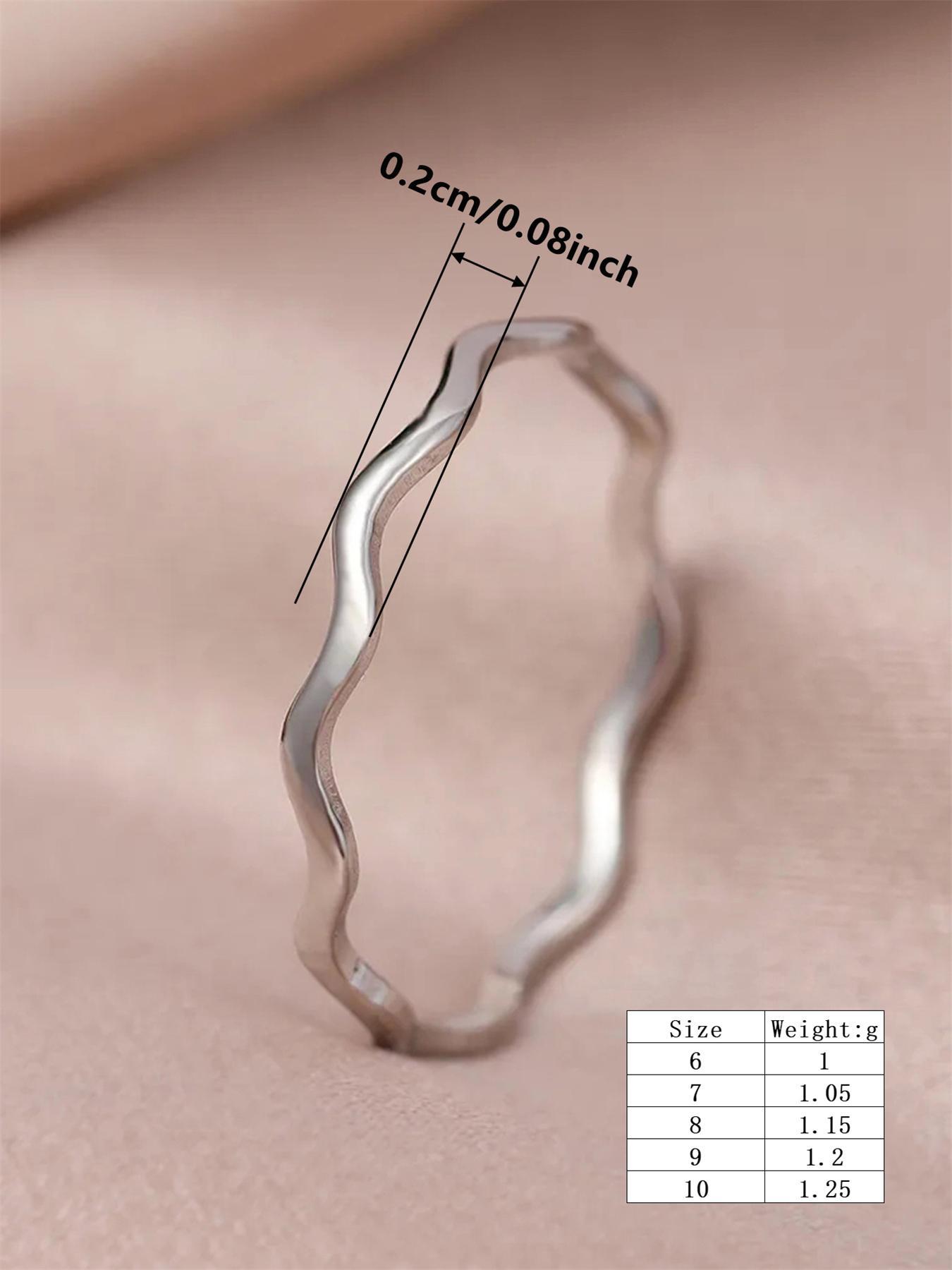 925 Sterling Silver Simple Style Plain Color Ring, Band Ring, Adjustable Ring, Fashion Accessories for Women & Girls, Trendy All-match & Exquisite Jewelry for Birthday Gift