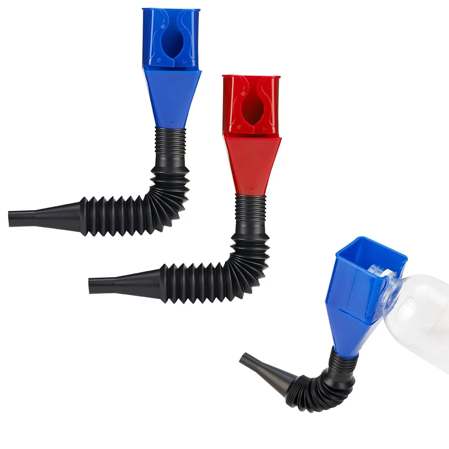 Funnels  Automotive Use,Flexible Draining Tool Snap Funnel, Retractable Automotive Fuel Funnel,Oil Snap  Cars and Motorcycles