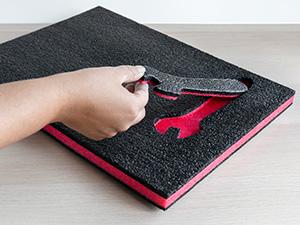 Tool Box Foam - Protective Inserts for, Polyethylene Tool Foam for, Cushion Insert for Toolboxes - 18" Black/Green (3 pack)