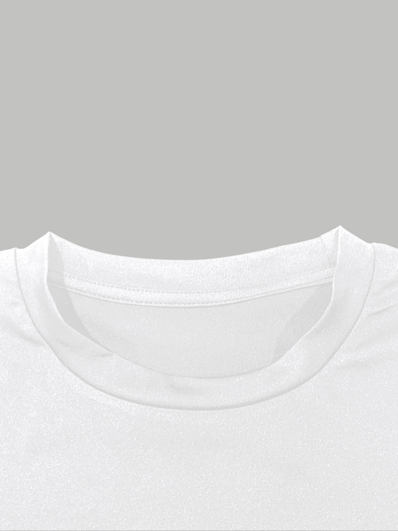 Women's Letter Print Round Neck Crop Tee, Casual Streetwear Short Sleeve Crew Neck T-shirt for Summer, Women's Top for Daily Wear, Graphic Tees Women, Womenswear, Polyester