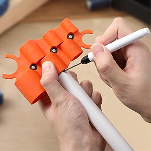 1/4'' - 1'' Depth Gauge and Pipe Deburring Tool Kit, 1/8'' to 1-5/8'' Inner Outer Reamer Pipe Tubing Chamfer Tool for PVC PPR Brass CPVC PE-RT Aluminum