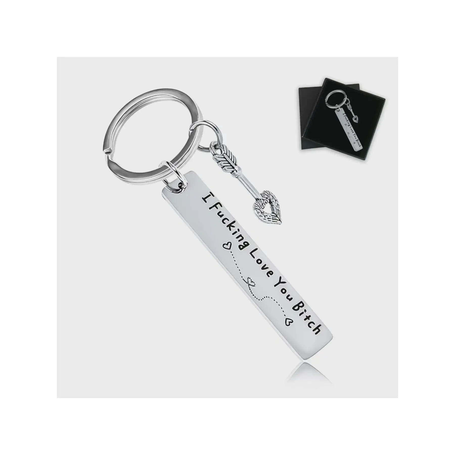 Best Friend Keychain for Women – I Fking Love You Engraved BFF Key Chain, Birthday anniversary Friendship Gift for Bestie and sister