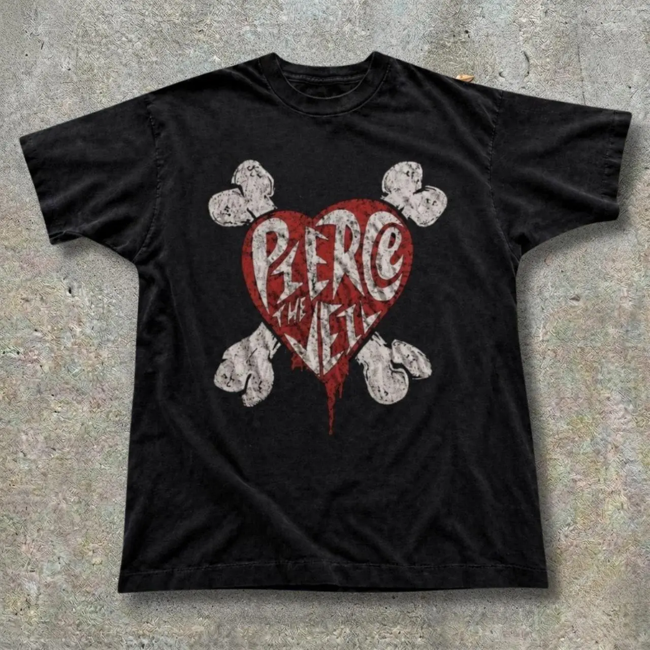 Men's Women's Black T-shirt, Black Pierce The Veil T-shirt, Gifts Shirt, Unisex Vintage Graphic Tees Gothic Grunge Y2k Emo Scene Amity Affliction Style Clothes Men Women Streetwear
