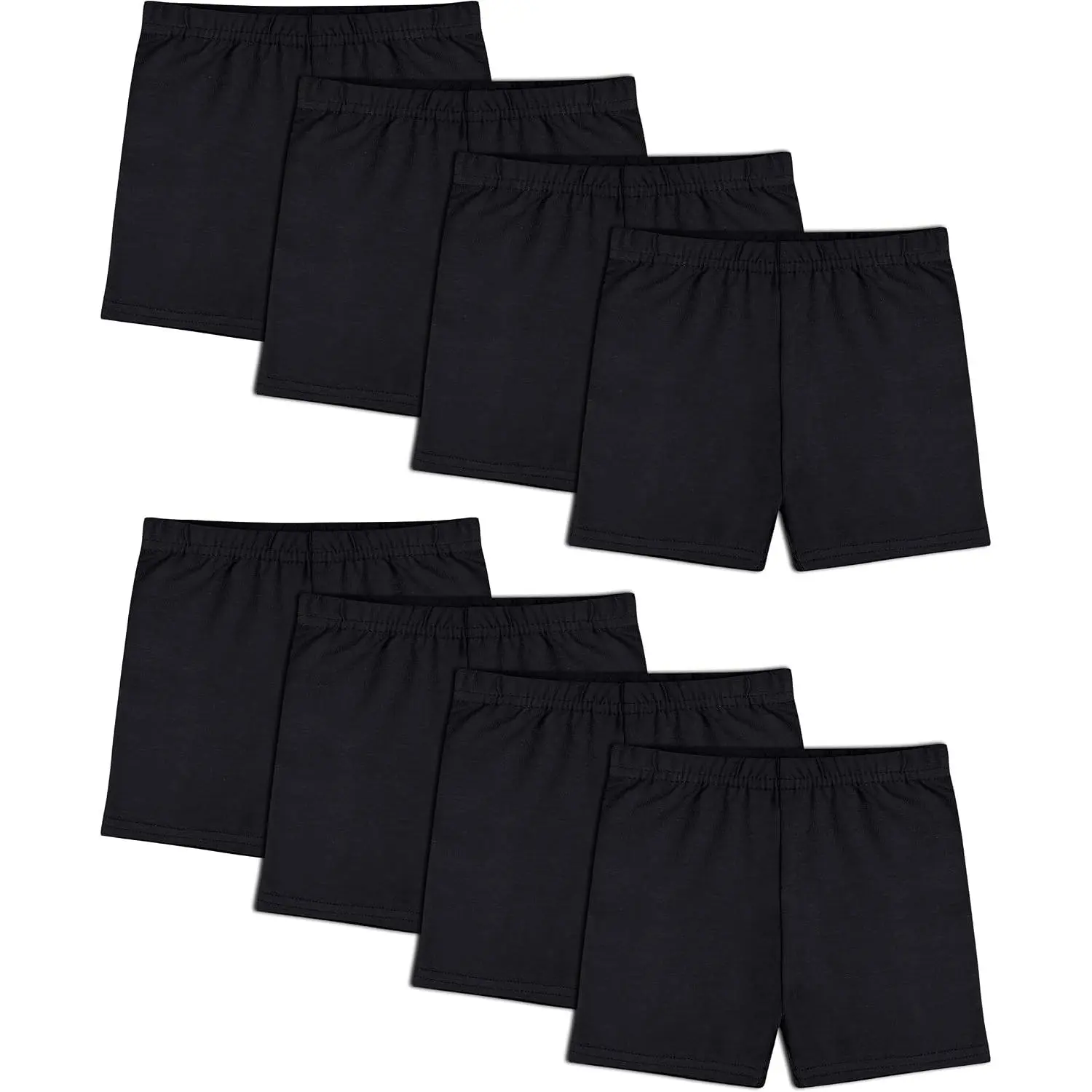 8 Pack Girls Bike Shorts Cotton Cartwheel Shorts Under Dress 5-14Year |   Girls Basic Biker Shorts, Cotton Dance Shorts Multicolors Under Dress Shorts for Kids Layering, Soft and Breathable