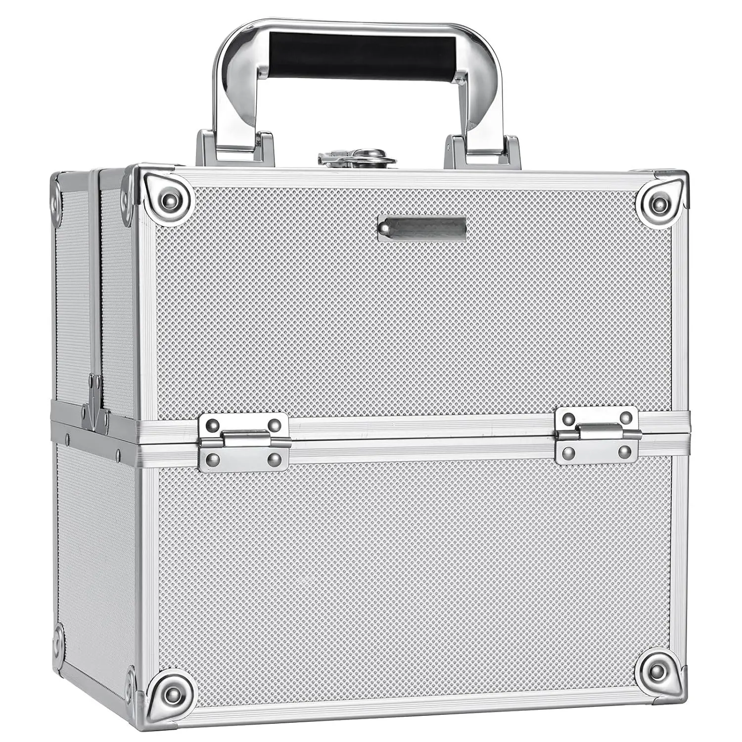 Makeup  Case Makeup Organizer Box Portable  Travel Case with Lock 4 Trays  Hard  Box Make Up Artist  Beauty Storage Organizer  Suitcase Bright