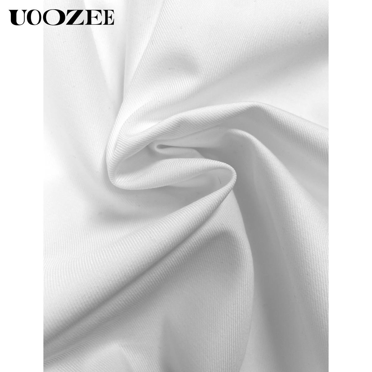 UOOZEE Women's Loose Wide Pants High-Waisted Pleated Split-Front Pants Trousers No belt Bottom Fitted Womenswear Basic pants women work outfits women interview outfits