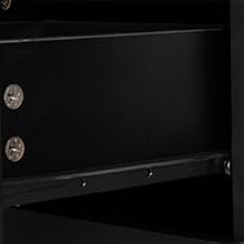 OmySalon Salon Hair Styling Station, Barber Salon Equipment with a 3-Tier Storage Shelf, 1 Drawer, a Large Storage Cabinet and 3 Hair Dryer Holders