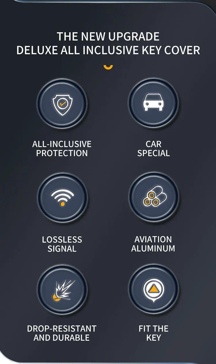 Zinc Alloy Car Key Case For Dodge RT Challenger Charger Journey RAM Remote Control Protector For DODGE R/T Logo Car Key Cover