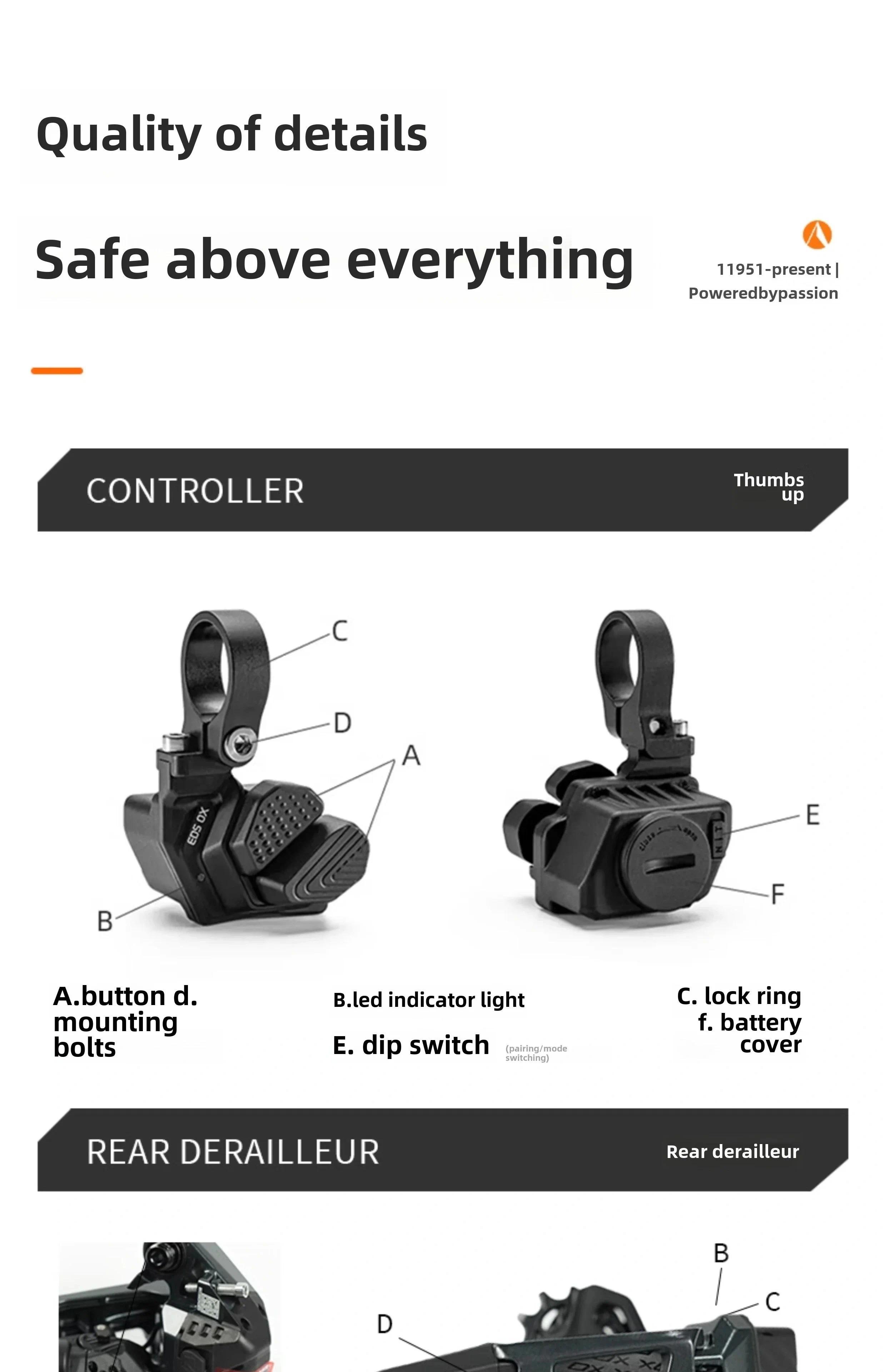 WHEELTOP EDS OX 2.0 Electronic Wireless Groupset, 3-14s Speed , Shift + Rear Derailleur
