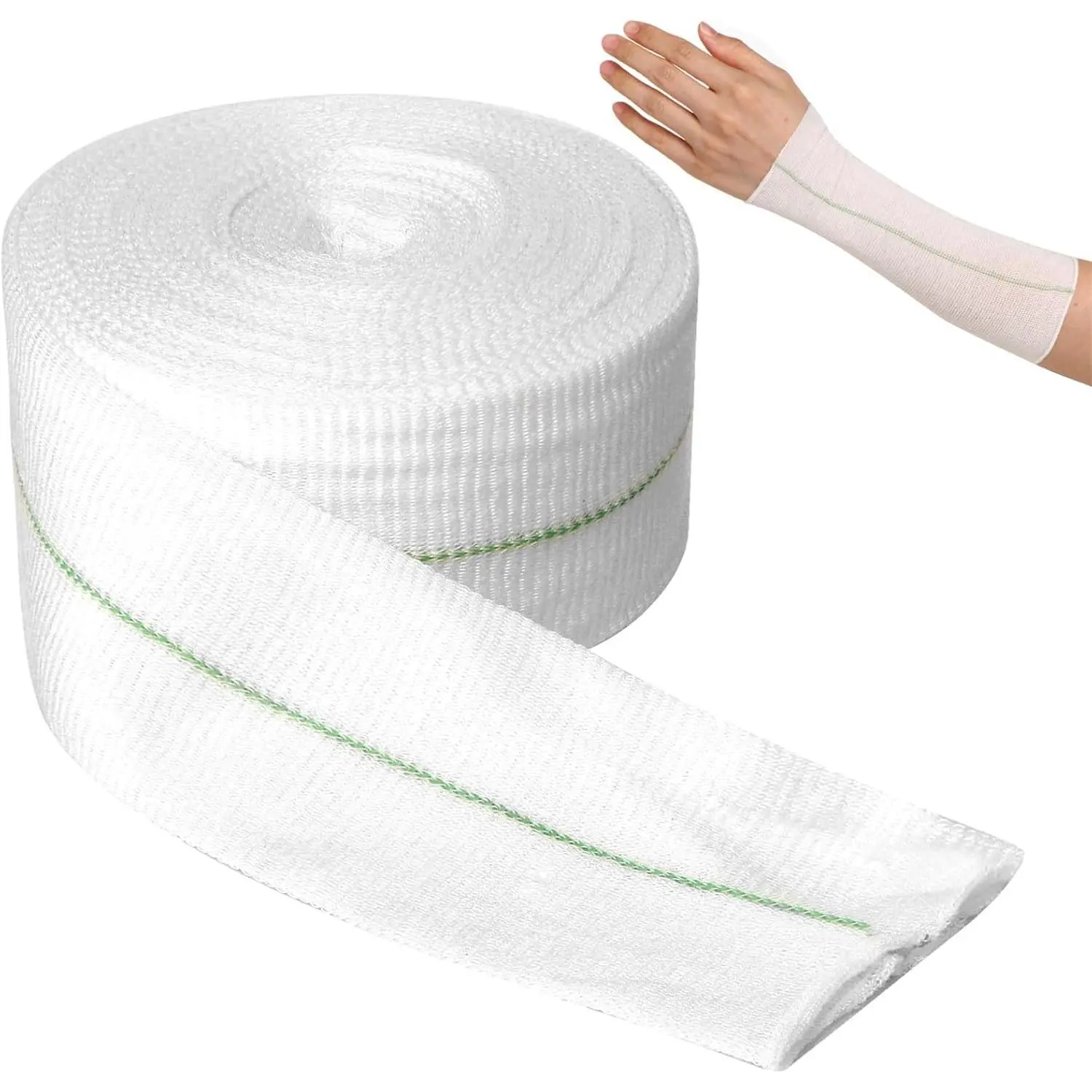 Tubular Elastic Sport Bandage 2inch x 32.8 Feet Reusable Sleeve Stretch Dressing Retainer Gauze Stockinette Tubing for Arm Knees Legs