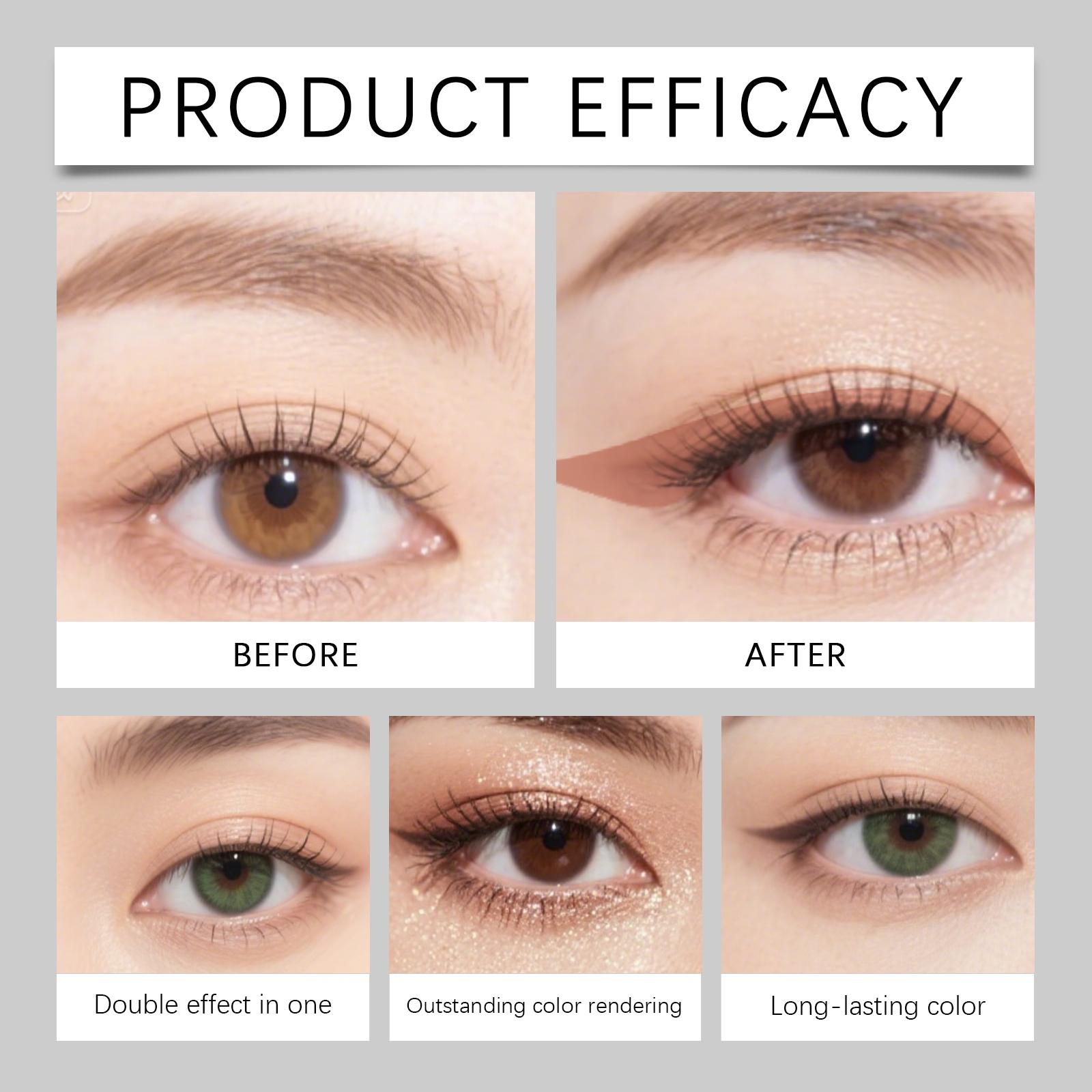 This Two-In-One Eyeliner Pen Provides A Smooth And Colorful Outline That Is Easy To Apply And Makes The Eyes Look Dazzling.It Is A Fashionable Eye Makeup Eyeliner Pen