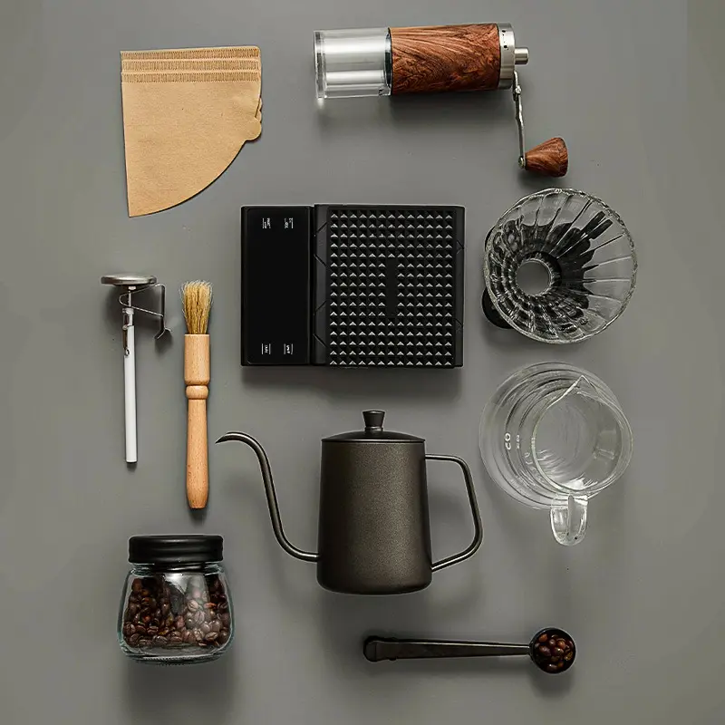 Complete portable coffee outdoor combination gift home American gift box pour-over coffee pot set