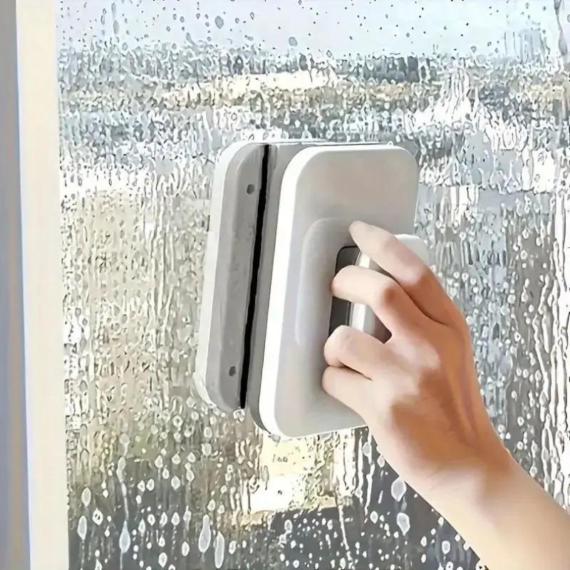 Magnetic Window Cleaner for Single Pane Glass, Handheld No Battery Required Strong Magnetic Adsorption for High-Rise & Home Windows
