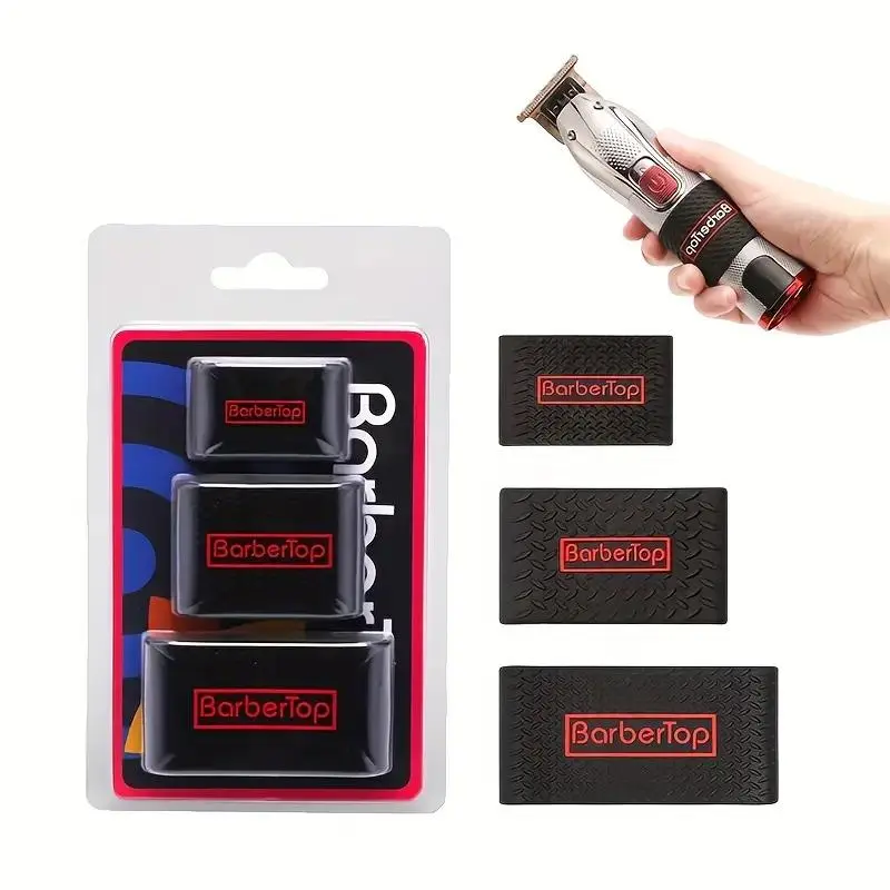3pcs Hair Clipper Accessories Set, Anti Slip Pads, Grip, Push Protectors, Hair Clipper, Silicone Safety Rings, Hair Styling Tools, Safety Ensured