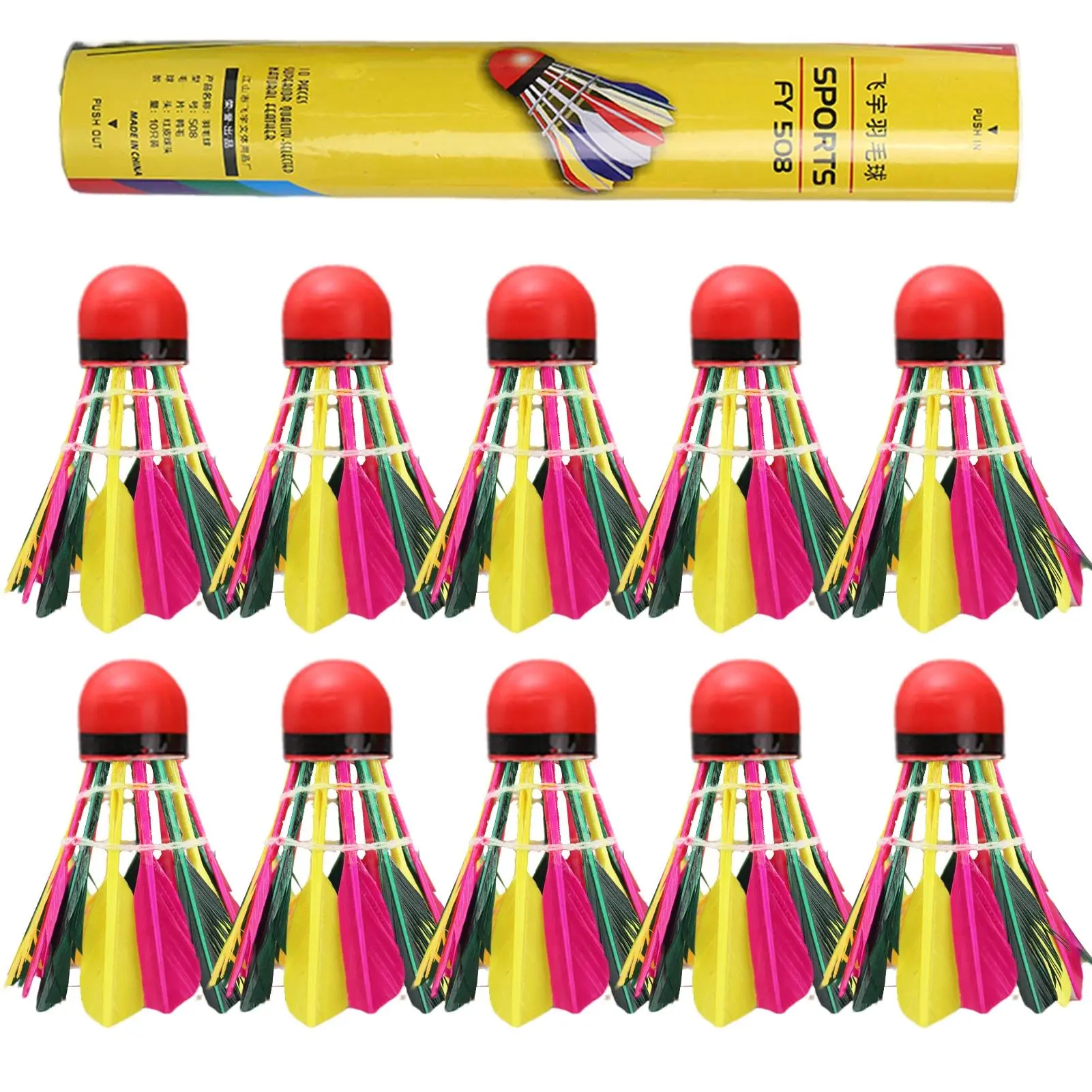 Professional Natural Duck Feathers Badminton Shuttlecocks High Speed Training Badminton Ball Lightweight Shuttlecock