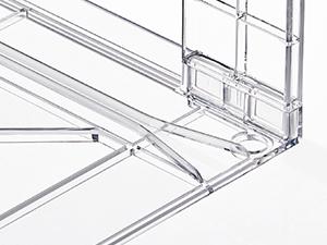 THE WELL KEPT 2 Pack Large Stackable Storage Drawers,Easily Assemble Clear Acrylic Bathroom Closet Undersink Organizers,Plastic Storage Bins for Cabinet,Kitchen Pantry Insert Silicone