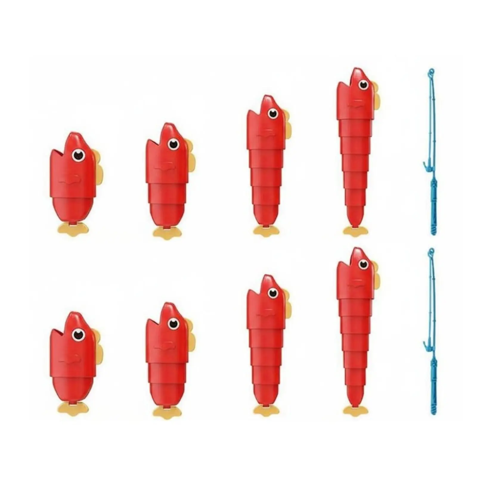 Adjustable Fishing Toy Set, Parent-Child Interaction Pretend Play Game, Enhances Fine Motor Skills, Ideal for Home, Parties, Classrooms, Fishing Playset