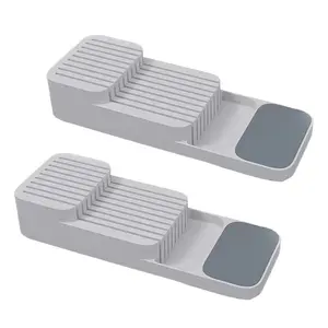 Drawer-Style Knife Storage Box, Moisture-Proof Kitchen Utensil Organizer, Dishwasher Safe Durable Container, Non-Slip Design