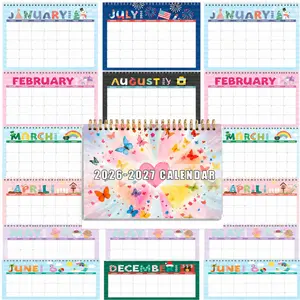 2026-2027 Color-Coded Monthly Calendar - Large-Size Calendar Grid Elegant Planner, Perfect for Desks, Offices, and More - English Version Calendar (July 2026 to December 2027)